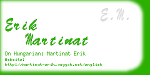 erik martinat business card
